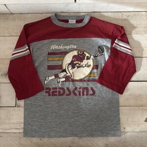 Vintage Washington Redskins Graphic Raglan 3/4 Length Sleeve Shirt  L (14-16)
